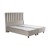 Opberg Boxspring Gold – Taupe Velvet (Zonder Matras)