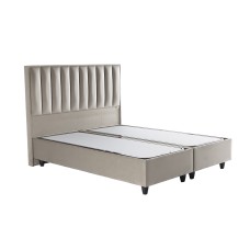 Opberg Boxspring Gold – Taupe Velvet (Zonder Matras)