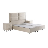 Opberg Boxspring Magnum – Beige Velvet (Zonder Matras)