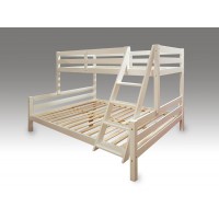 Solid wood triple bunk bed
