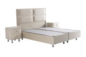 Opberg Boxspring Magnum – Beige Velvet (Zonder Matras)