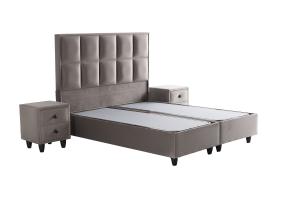 Opberg Boxspring Armoni – Taupe Velvet (Zonder Matras)